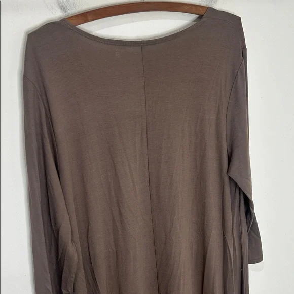 GARNET HILL Knit Trapeze Dress Taupe Brown Size XL - Picture 8 of 15